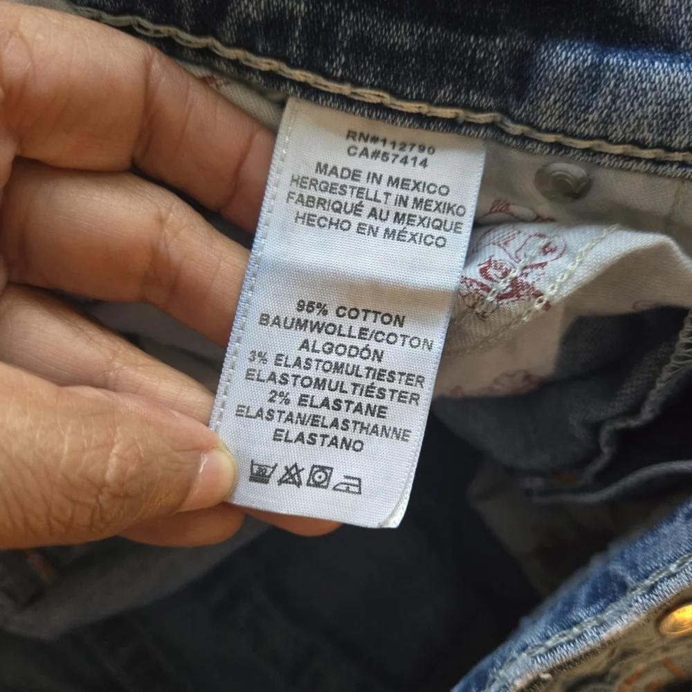 True Religion Slim FLAP ORANGE BIG T Rodeo Affair Jeans Size 30x32